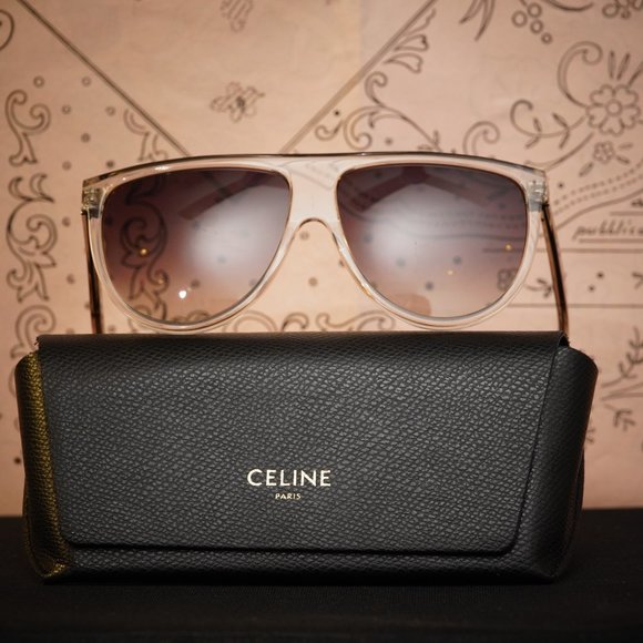 Celine Thin Shadow Crystal Clear Frame CL40006I 72F - Picture 1 of 5